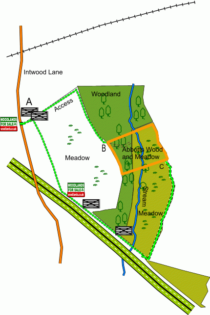 Abbotts Wood and Meadow - SOLD map