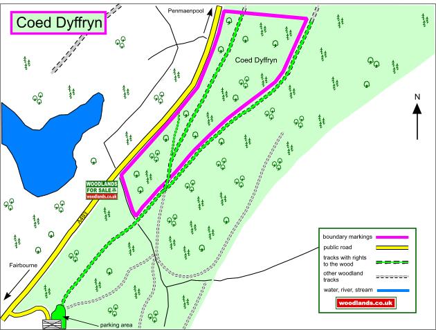 Coed Dyffryn map