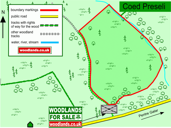 Coed Preseli - SOLD map