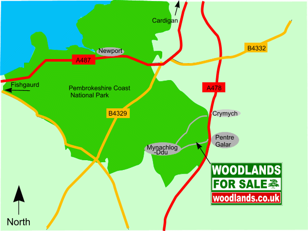 Click to view a full-size version Tan-y-Clawdd - SOLD map