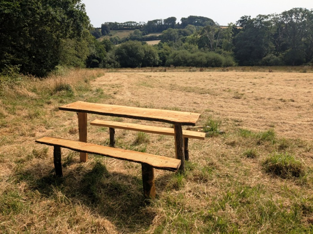Picnic bench with fine views
