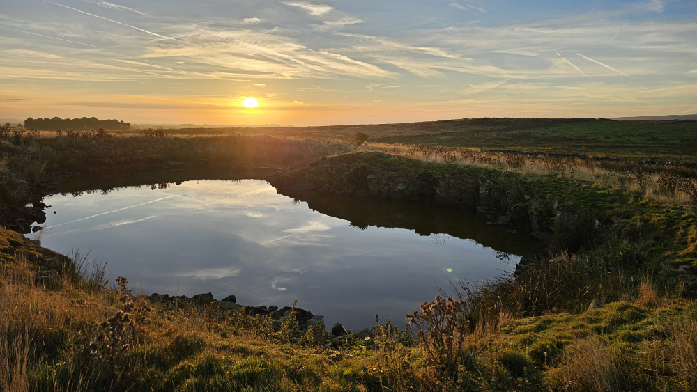 Sunrise across Hayloft Meadow pond